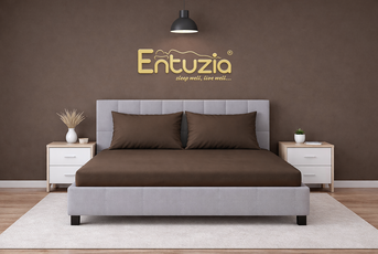 Prostěradla Deluxe Entuzia - čokol&aacute;dov&aacute;