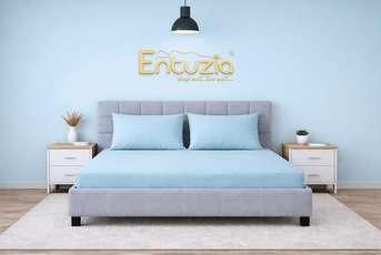 Prostěradla Deluxe Entuzia - světle modr&aacute;