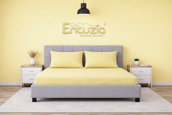 Prostěradla Deluxe Entuzia - světle žlut&aacute;